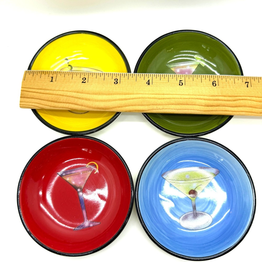 Cocktail Appetizer Bowls 3.5" Multicolor Set of 4 - Picture 7 of 7